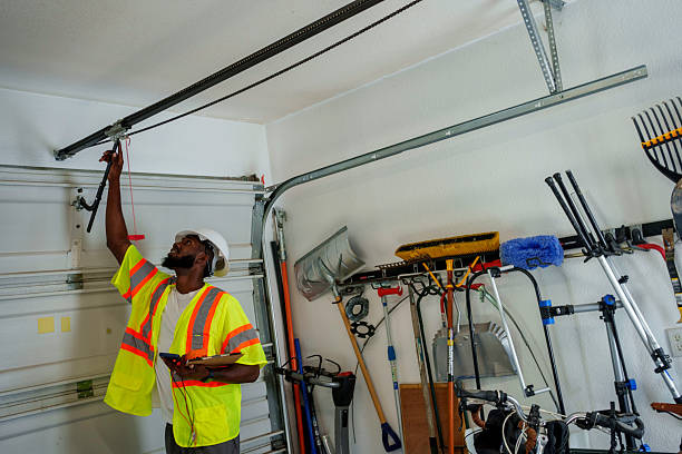 Professional Garage Door Panel Replacement technician working in Albion, MI